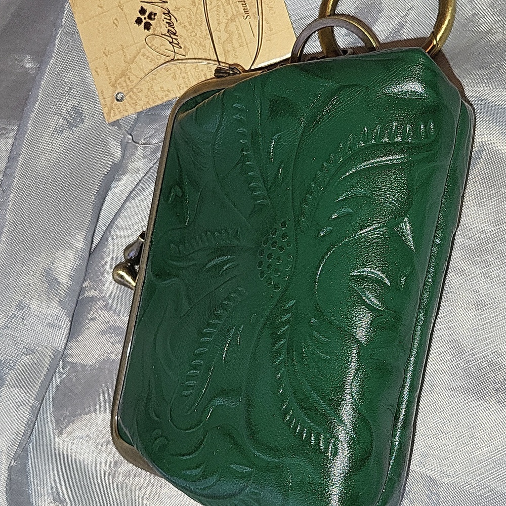 Patricia Nash borse large soft green NWT